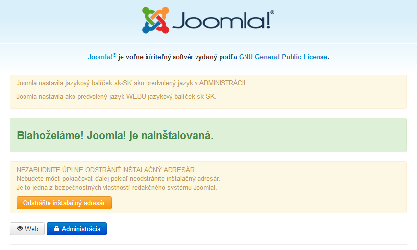 instalacia-joomla-3-joomla-je-nainstalovana-po-instalacii-jazyka