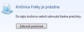 Microsoft Windows 7 - vlastná knižnica - zahrnúť priečinok