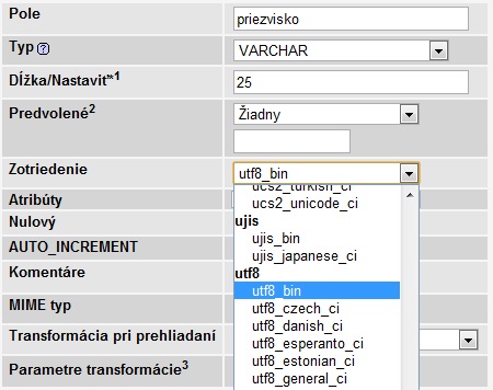 Problém pri zoradení diakritiky v MySQL