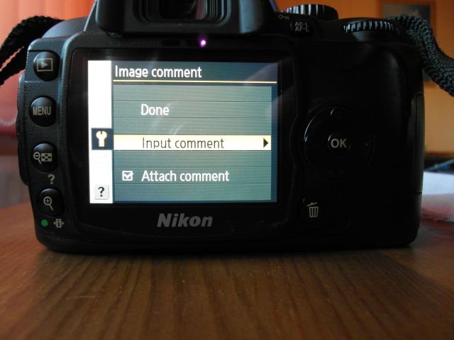 nikon input comment