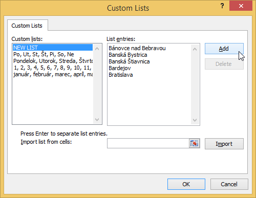 Automatické dopĺňanie údajov v Microsoft Excel